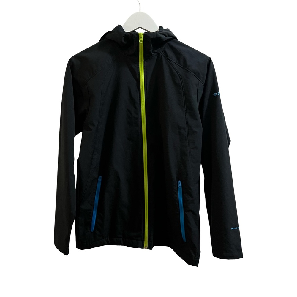 Columbia Youth Hooded Jacket with Neon Accents Large 14/16